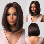 Ombre Pruunid Plaatinablondid S&uuml;nteetilised Parukad L&uuml;hikesed sirged Bob Parukad Mustadele Naistele Igap&auml;evased looduslikud kuumakindlad juuksed Cosplay Wig LC2009-1