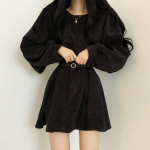 High Cold Style naiste riided Temperament Desire Style Prantsuse velvetist kleit S must