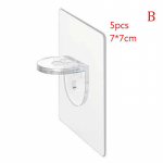 5 tk. Punch-free riidekapi kihiline vahesein, naelavaba liimikihi tugiraam 6*6cm