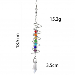 Spiraalsaba topeltts&uuml;kloniga 3D kristallklaasist tuulekell