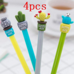4 Pcs Stationery Cute Cactus Pen Advertising Gel School Fashion Office Kawaii Supply random must