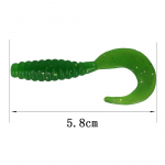 5 v&auml;rvi kalastuss&ouml;&ouml;t 5,5&ndash;7 cm lant Kunstkummist vooblerid kalastustarvete tarvikud 5.8cm green single tail