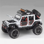 Uus 1:24 Jeeps Wrangler Rubicon Alloy Pickup Model Diecast Metal Toy Offroad S&otilde;iduki automudeli Heli- ja valguskollektsiooni kingitus lastele valge