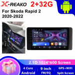Android 13 autoraadio Skoda Rapid 2 2020 - 2022 jaoks GPS-multimeediapleier Navigaator Peak Unit Stereo 360 kaamera DSP BT Video RDS Heli 4 core 2GB+32GB CP