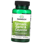 Kurkum, k&uuml;&uuml;slauk ja cayenne pipar, Turmeric, Garlic and Cayenne, Swanson 60 kaps (71280321) 60caps