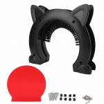 Kasside Siseuks Roostevaba N&otilde;el Suur Lemmikloom Kass L&auml;bip&auml;&auml;s Hooldusharjaga Kassidele Must must