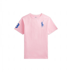 Polo Ralph Lauren T-s&auml;rk SS23 Tavaline sobivus &Uuml;mmargune kaelus L&uuml;hikesed varrukad Laste &uuml;laosad Roosa CWPOTSHY8020245-650 XL