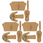 L&auml;bipaistev akr&uuml;&uuml;lmalli minijalatsid saapad, vormi isetehtud nahamustriga &scaron;abloon