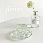 Loominguline kohvitassi alustassi komplekt Korea tassid K&auml;sitsi maalitud taimed lilled kohvikruus Kodu k&ouml;&ouml;k Joogin&otilde;ud Espressotassid 200ml