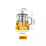 Klaasist teekann roostevabast terasest Infuer kuumakindla teekeetjaga induktsioonpliidi jaoks 350/550/750 ml Kung Fu klaasist teen&otilde;u