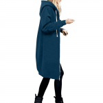 Naiste soe t&otilde;mblukk Avatud kapuutsid Pusa, pikk mantel jakk Topid Outwear XXXXXL