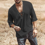 Disainer kevadsuvi Meeste vabaaja puuvillased linased &uuml;hev&auml;rvilised pikkade varrukatega s&auml;rgid lahtise kraega s&auml;rgid XL