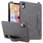 For iPad mini (2024) (A2996 A2995)/mini (2021) (A2568) Case Hand Strap Kickstand Leather Tablet Cover Brown