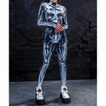 3D digitaaltr&uuml;kk Lavakost&uuml;&uuml;mid T&auml;iskasvanutele Halloweeni &Uuml;ritused Karnevali Teemapidu Cosplay Riietus M&auml;ngimine Jumpsuit Adults S