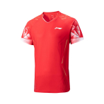 Li Ning Rahvusvahelise Meeskonna V&otilde;istlussarja Sport Vaba Aeg Minimalistlik V&auml;rviplokk L&uuml;hikeste Varrukatega Sulgpalli S&auml;rk Unisex s&auml;rgid Kinnovarpunane AAYV021-4 XXL