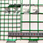 Roheline plastkattega terasv&otilde;rk kanakuuride ja aiapaneelide jaoks 1.6mm thick, 1.0m high, 18m long, 3cm holes