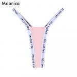 Euroopa suurus Naiste &otilde;mblusteta stringid Seksikad spordi Euroopa ja Ameerika fitness kirjad bikiinip&uuml;ksid S