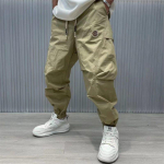 Meeste Trend Vintage Streetwear T&otilde;mblukuga Kotid L&otilde;dvad Cargo P&uuml;ksid Suvi Vabaaja &Uuml;hev&auml;rvilised Taskutega L&otilde;dvad Harem P&uuml;ksid XL khaki