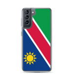 Coque T&eacute;l&eacute;phone &ndash; Samsung &ndash; Galaxy S21 Plus &ndash; Drapeau Namibie &ndash; Souple &ndash; mitmev&auml;rviline