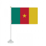 Drapeau Ventouse - Kamerun - 14 x 21 cm - Pol&uuml;ester - L&eacute;ger - Impression Recto/Verso