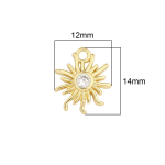 Vasest tsirkoonist p&auml;ikese v&auml;lklampide ripatsid kaelakee k&otilde;rvar&otilde;nga k&auml;ev&otilde;ru valmistamiseks 12x14mm