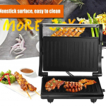 750W Mini Pihvimasin Hamburger Praemuna Panini Elektriline V&otilde;ileivagrill Kahekordne Mittekleepuv Pind Grill R&ouml;ster