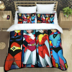 UFO ROBO GRENDIZER GOLDORAK tr&uuml;kitud voodipesukomplektid peen vooditarvete komplekt tekikott voodikate komplekt voodipesukomplekt luksuslik US Twin(172x218cm)