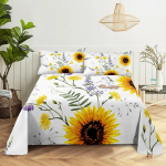 P&auml;evalille Voodilinakomplektid Kahekordne &Uuml;hekordne Voodi Lilleline Voodilina Padjap&uuml;&uuml;riga T&auml;issuuruses Kuninganna Suuruses 2tk 3tk 3D Pehme &Otilde;huke Kangas Kodu 110x230cm 2pcs