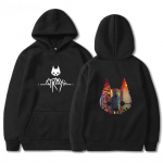 Hulkuv M&auml;ngukass Anime Kapuutsiga Pusa Kuum M&auml;ngu Prindiga Riided Meeste Talvine Fliisist Pullover &Uuml;laosad &Uuml;lem&otilde;&otilde;dulised Dressipluusid M