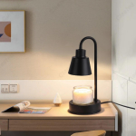 HOMZY Elektriline K&uuml;&uuml;nlasulatamise Laualamp Retro K&uuml;&uuml;nlak&uuml;tte Lamp Ohutu K&uuml;&uuml;nlasulatamise Soojendi Valgus Dimmerl&uuml;liti Magamistoa Kaunistuseks Black&EU Plug