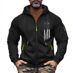 Meeste dressipluus kapuuts T&otilde;mblukuga k&auml;ega taskukardigan Meeste spordi suur vabaaja kapuuts XL