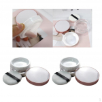 2 PCS Portable Loose case Makeup 20g 0.7oz, Convenient, Hinged Cover, with Mirror And Elastic