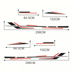Auto kere k&uuml;lje graafika kleebised dekaalid triibud haagissuvilale RV haagisele universaalsed