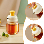 Oil Dispenser Glass Jar Press on Soy Sauce Bottle for Cooking Kitchen