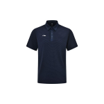 Li Ning Sponsorseeria Br&auml;ndilogo Tr&uuml;kiga Slim Fit L&uuml;hikeste Varrukatega Polos&auml;rk Meestele Polos&auml;rgid Tindi-sinine APLS227-2 S