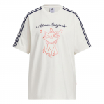 Adidas Originals X Disney &Uuml;lem&otilde;&otilde;duline T-s&auml;rk Marie Kass Mugav Mitmek&uuml;lgne Mood Pehme &Uuml;hev&auml;rviline L&uuml;hikeste Varrukatega Langenud &Otilde;lgadega T-s&auml;rk KC3099 L