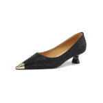 Moodsad Uued Kevad Suvi Naiste Kingad Naistele Moodsad Metallist Terava Otsaga Kingad Lihtsad K&otilde;rged Kontsad Zapatos De Mujer Daamide Kingad 34 must