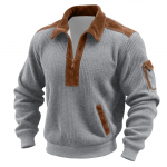 Meeste &uuml;hev&auml;rviline velvetist lukuga kaelusega pikkade varrukatega topp meeste vabaaja rev&auml;&auml;rkrae topp XXXL helehall v&auml;rv