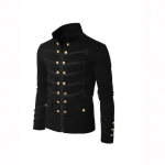 Meeste gooti jakid keskaegne vintage jakk p&uuml;stkrae rock-kleit meeste retro punk-mantel XXL must