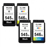 &Uuml;hilduv tindikassett - CHOUMICHA - PG545 CL546 - 2 tk - Must ja V&auml;rviline - Canon printer