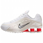 Nike Shox R4 Valge Fantoom Pikantne Punane Naiste Tossud AR3565-103 36.5 valge