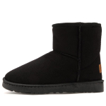 Pruun seemisnahast meeste talvesaapad V&auml;litingimustes soojad pl&uuml;&uuml;sist lumesaapad Meeste karvased pahkluusaapad Naistele Slip-on puuvillased kingad botas masculino 41 black