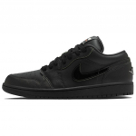 Air Jordan 1 Low SE Black Cat Maskot Unisex Tossud HM3690-001 EU 44 must