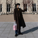 Meeste keskmise pikkusega ja pikk s&uuml;gis-talvine Korea versiooni lahtine ja paksenenud villane trenchcoat 2XL