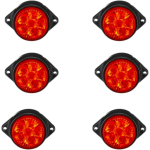 APSMOTIV 6 tk LED-m&auml;rgutuled Haagis 12V Veekindel Haagis Punased Kana-tuled poolhaagistele freightlinerile kaubaveoks M&auml;rgutuled Universaalne sobivus punane