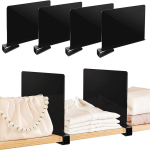 Akr&uuml;&uuml;list l&auml;bipaistvad riiulivaheseinad Kapid Riiul Kapi Eraldaja Magamistoa K&ouml;&ouml;gi Kontori jaoks black 6pcs black