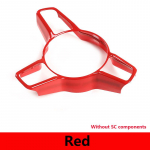 For Porsche 718 911 918 2016- ABS Matt black/Carbon Fiber/Red Car Steering Wheel Frame cover Trim sticker Auto punane