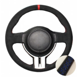 Originaalne roolikatte punutis Toyota 86 Subaru BRZ jaoks Must seemisnahk DIY k&auml;sitsi &otilde;mmeldav auto roolikatte kate Blue Thread