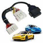 OHP Tesla Model 3 Model Y Kohandatud OBD2 Juhtmestiku Adapter T&auml;ielikuks Diagnostikaks must