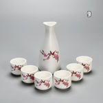 7 tk Jaapani stiilis sake veini soe Hiina veini komplekt keraamiline sake Jaapani portselanist vintage keraamiline pott Flagon kangete alkohoolsete jookide tassid